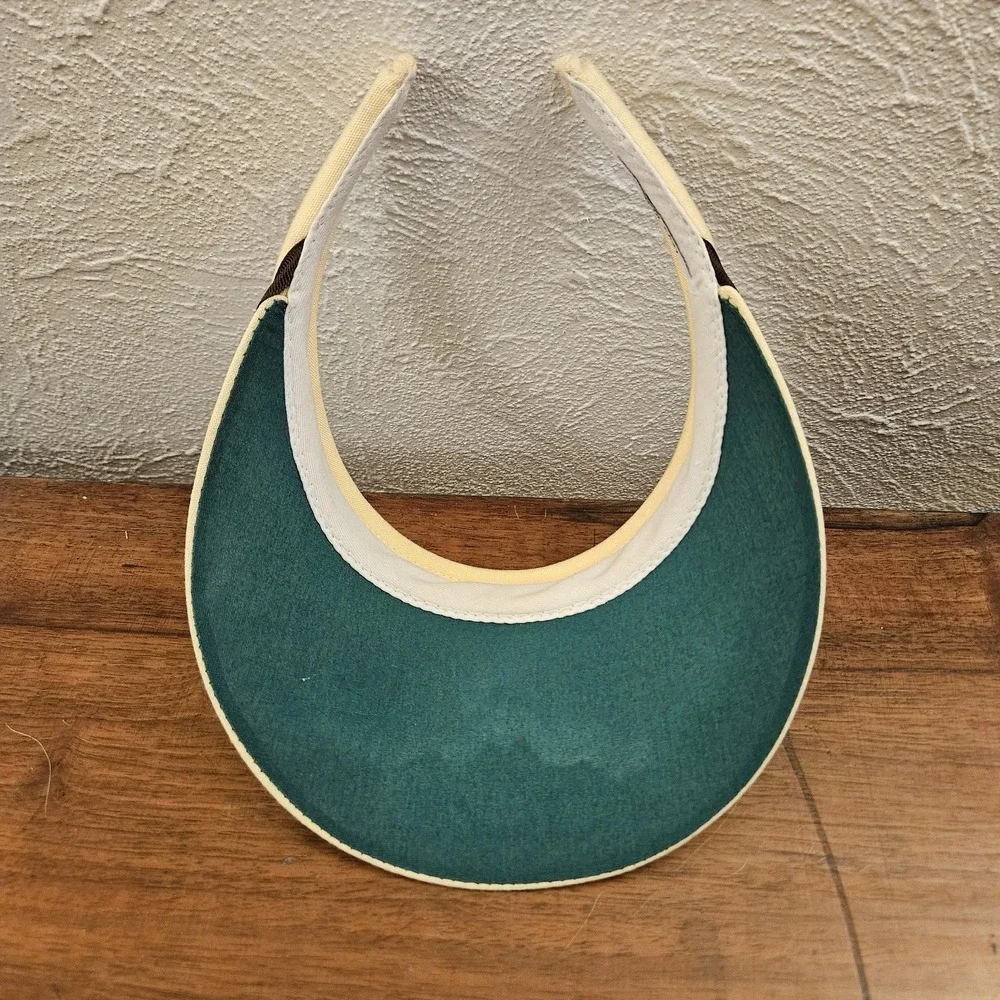 Vintage‎ Lincolnshire Golf Visor Hat Cap Women's Beige Yellow Made In USA Texace